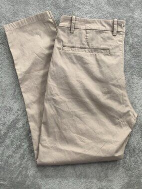 Birddogs Pants Mens 36x30” Performance Golf Chino Beige Stretch Athleisure Lined